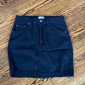 Black jean skirt